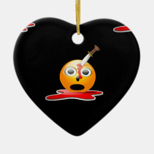 Psycho Emoji Keramik Ornament