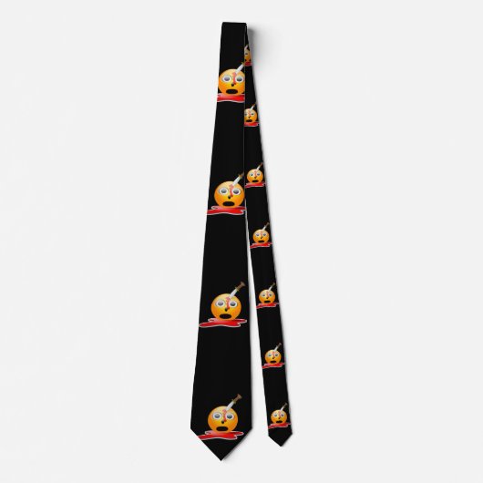 Psycho emoji mens halloween neck krawatte (Vorderseite)