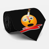 Psycho emoji mens halloween neck krawatte (Gerollt)