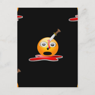 Psycho-Emoji Postkarte