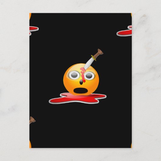 Psycho Emoji Postkarte (Vorderseite)