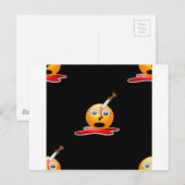 Psycho Emoji Postkarte (Vorne/Hinten)