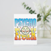 Psycho Freaky Freak Postkarte (Stehend Vorderseite)