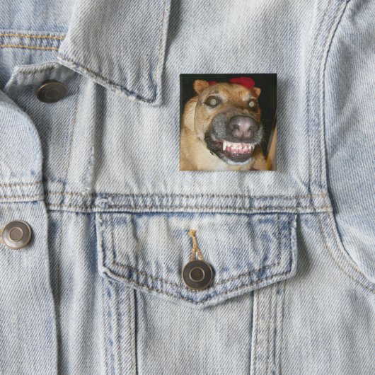 Psycho German Shepherd Dog Beängstigend Evil Button (Beispiel)