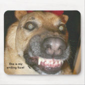 Psycho German Shepherd Dog Das ist mein lächelndes Mousepad (Vorne)