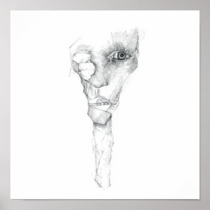 Psycho-Gesicht Poster