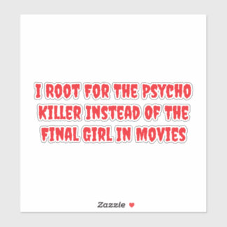 Psycho-Killer gegen Final Girl Aufkleber