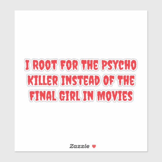 Psycho-Killer gegen Final Girl Aufkleber (Blatt)
