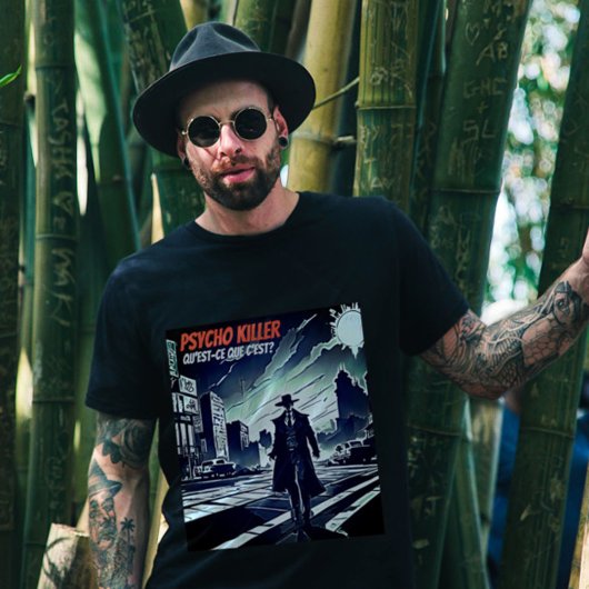 Psycho Killer Quest-ce Que Cest Retro Rock T-Shirt