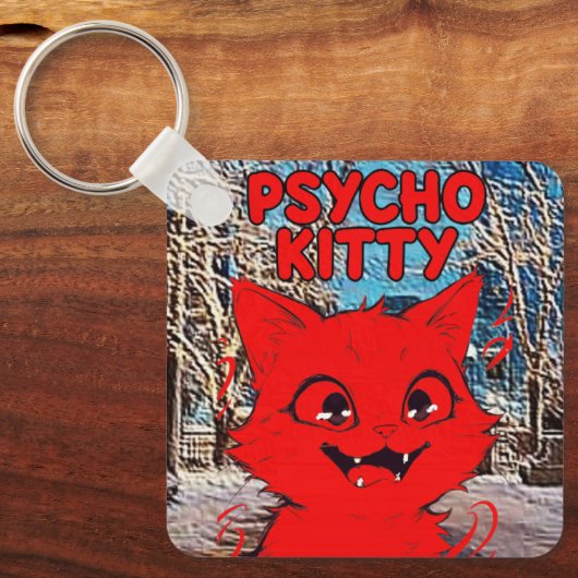 PSYCHO KITTY SCHLÜSSELANHÄNGER (Vorderseite)