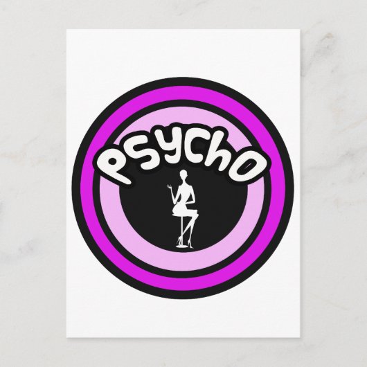 Psycho Lady Postkarte (Vorderseite)