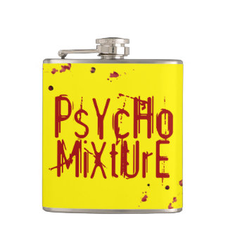 Psycho Mischung Gelbe Vinyl ummantelte Flasche Flachmann