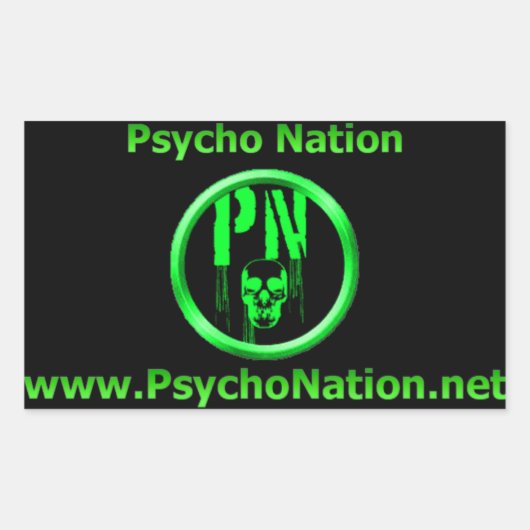 Psycho Nation Sticker (Vorderseite)