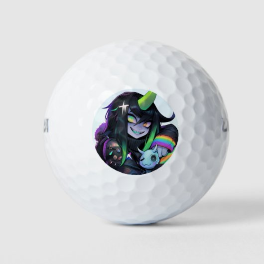 Psycho Niedlich Monster Anime Girl Golfball (Vorderseite)