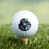 Psycho Niedlich Monster Anime Girl Golfball (Insitu T-Shirt)