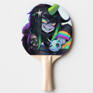 Psycho Niedlich Monster Anime Girl Tischtennis Schläger