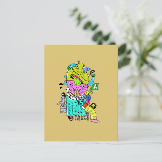 Psycho Postkarte (Stehend Vorderseite)