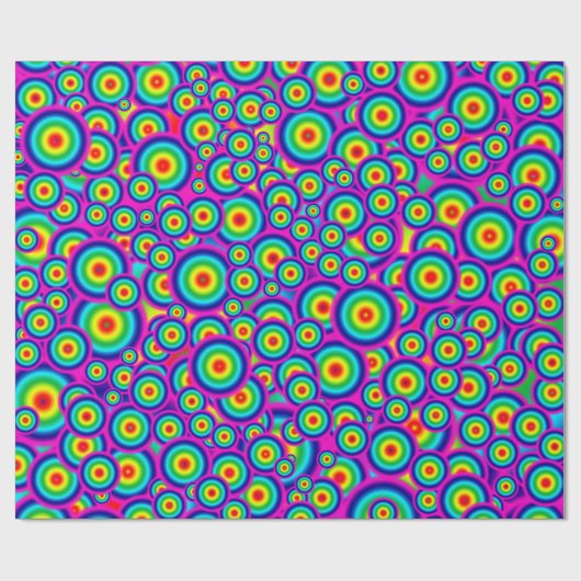 Psycho Psychedelic Wrapping Paper Geschenkpapier (Flach)