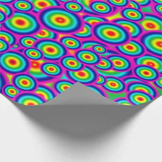 Psycho Psychedelic Wrapping Paper Geschenkpapier (Ecke)