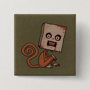 Psycho Sack Monkey Button