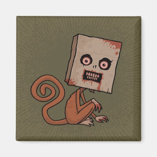 Psycho Sack Monkey Magnet (Vorne)