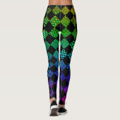 Psycho Schachbretts von Kenneth Yoncich Leggings (Rückseite)