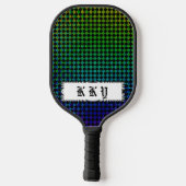 Psycho Schachbretts von Kenneth Yoncich Pickleball Schläger (Rückseite)