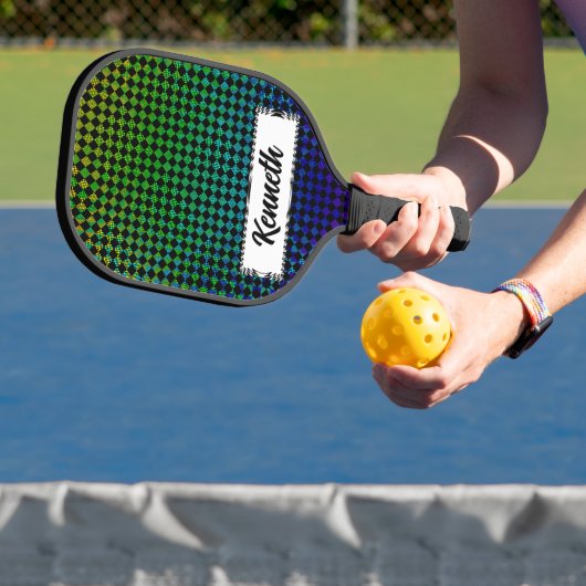 Psycho Schachbretts von Kenneth Yoncich Pickleball Schläger (InSitu)