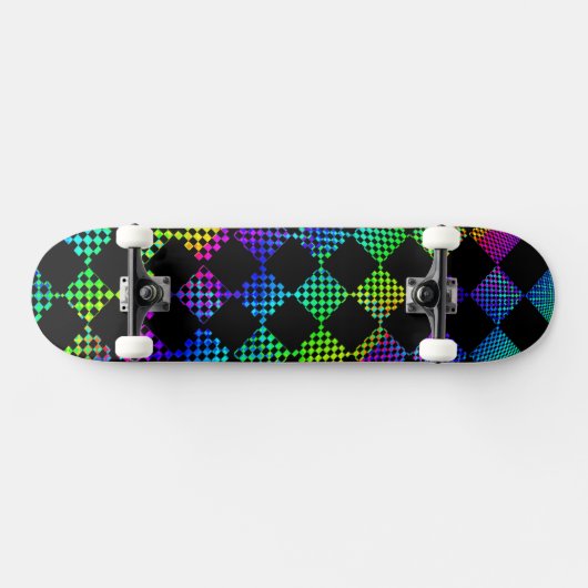 Psycho Schachbretts von Kenneth Yoncich Skateboard (Horizontal)