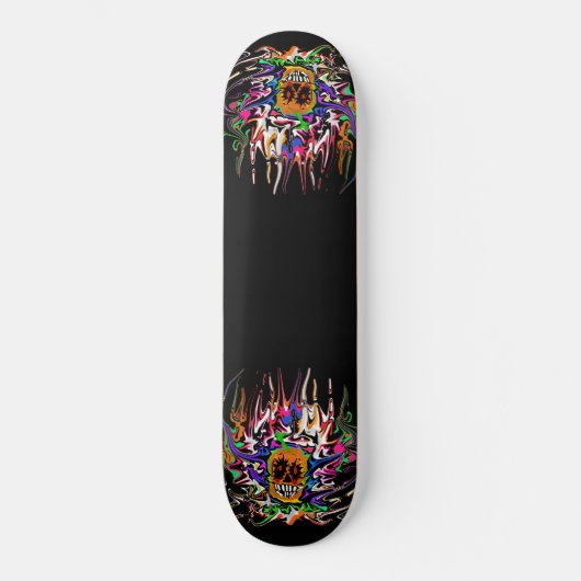 Psycho Skulls Skateboard (Vorderseite)