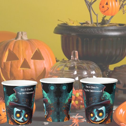 Psycho Top Hat Halloween-Party Paper Cups Pappbecher