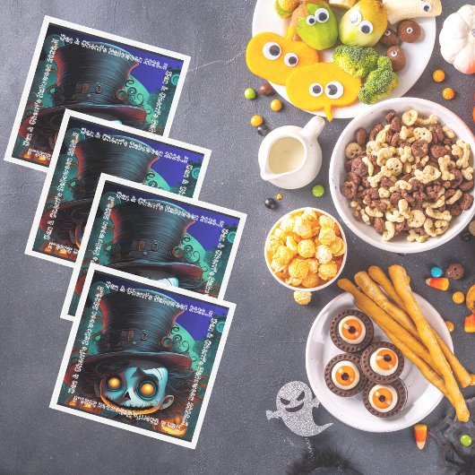 Psycho Top Hat Halloween-Party Serviette