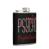 Psycho Vinyl Wrapped Flask Flachmann (Rechts)