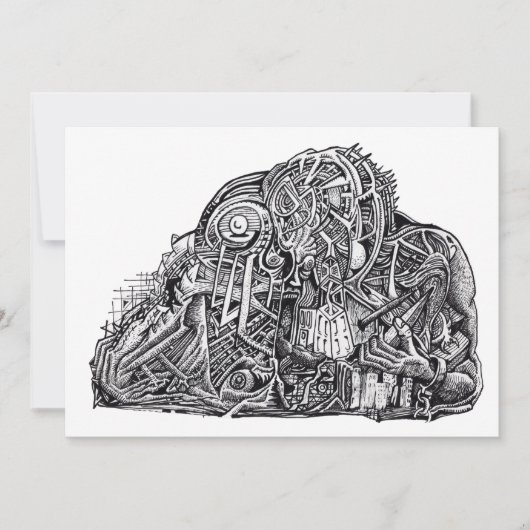 Psycho Warrior, von Brian Benson, Flachkarte (Vorderseite)