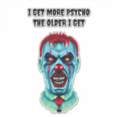 Psycho Zitat Creepy Killer Clown Horror Kunst Aufkleber (Vorderseite)