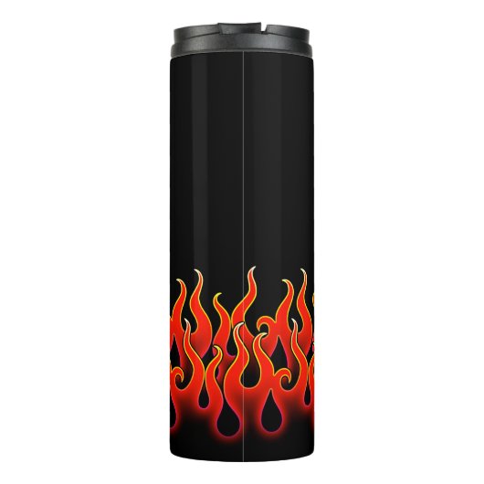Psychobile Red Devil Flames Thermosbecher (Rückseite)