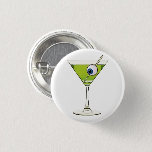Psychobilly Martini Button (Vorne & Hinten)
