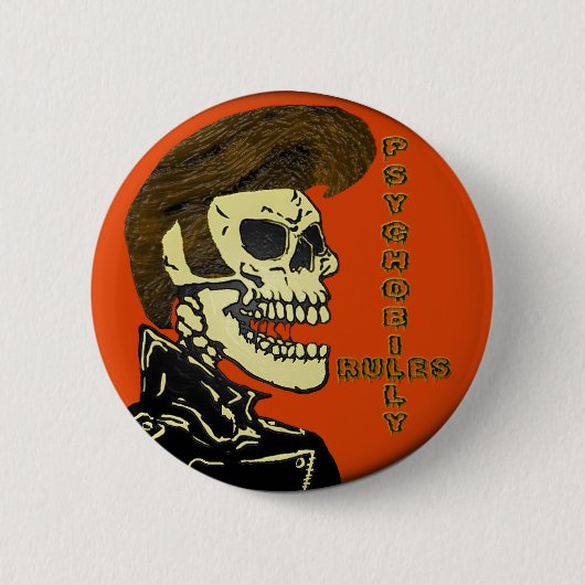 Psychobilly Regeln Button (Vorderseite)