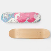 Psychodelic Bubblegum Kunagawa Surfer-Katze Skateboard (Horizontal)