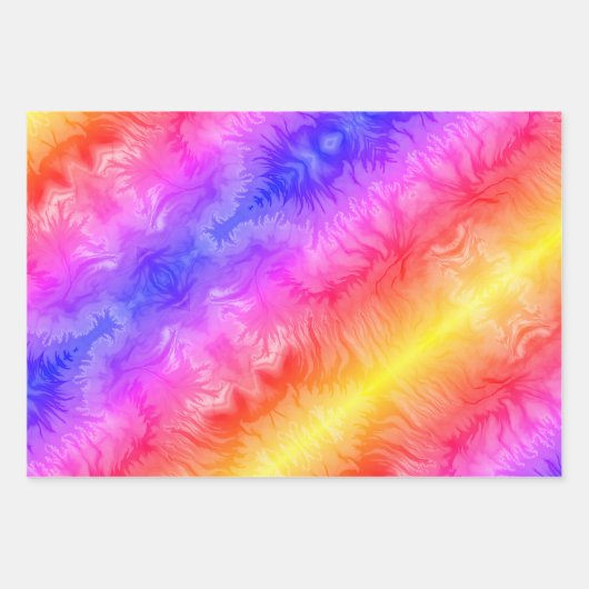 Psychodelikate Gefärbte Krawatte Flachblatt Set 3 Geschenkpapier Set (Vorderseite 3)