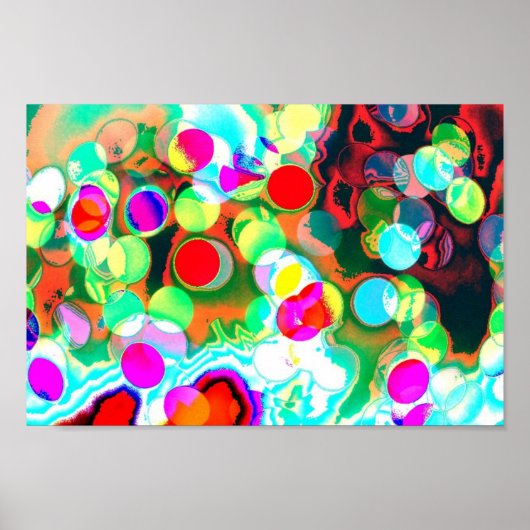 Psychodelikate Leuchten Poster (Vorne)