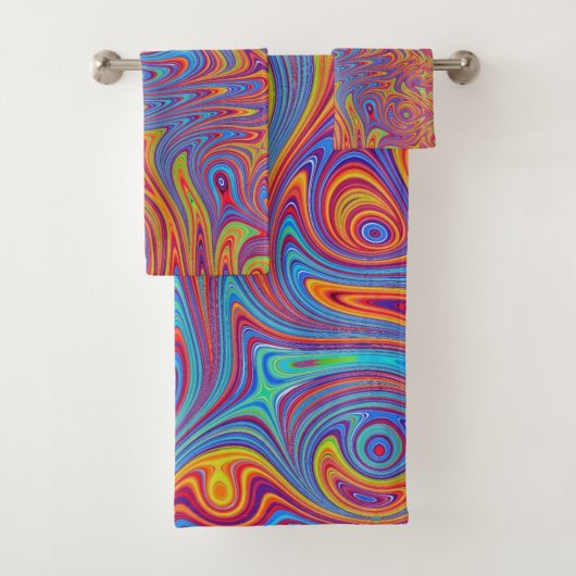 psychodelische Texturen Badhandtuch Set (Insitu)