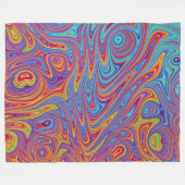 psychodelische Texturen Fleecedecke (Vorderseite (Horizontal))