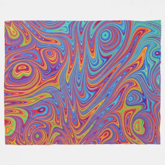 psychodelische Texturen Fleecedecke (Vorderseite (Horizontal))