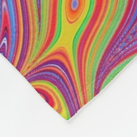 psychodelische Texturen Fleecedecke (Ecke)