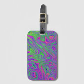 psychodelische Texturen Gepäckanhänger (Vorderseite Vertikal)