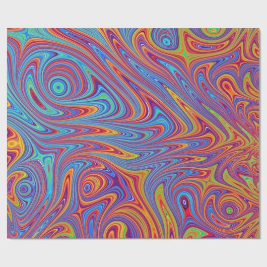 psychodelische Texturen Geschenkpapier (Flach)