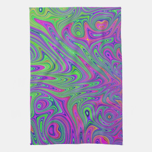 psychodelische Texturen Geschirrtuch (Vertikal)