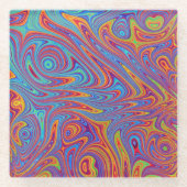 psychodelische Texturen Glasuntersetzer (Vorderseite)