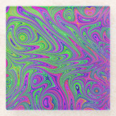 psychodelische Texturen Glasuntersetzer (Vorderseite)